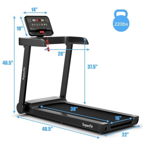 Image of Costway Treadmill 2.25HP Electric Treadmill Running Machine with App Control 73925146