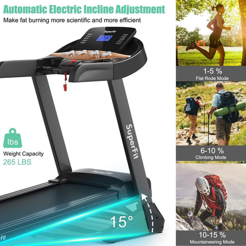 Image of Costway Treadmill Costway 3.75HP Electric Folding Treadmill with Auto Incline 12 Program APP Control 69083154