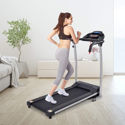 Image of Costway Treadmill Costway Compact Electric Folding Running and Fitness Treadmill with LED Display 74918265