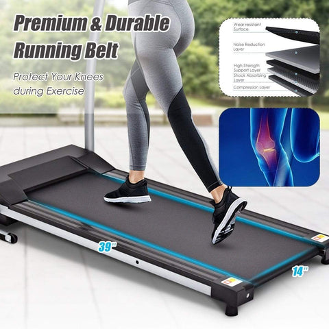 Image of Costway Treadmill Costway Compact Electric Folding Running and Fitness Treadmill with LED Display 74918265