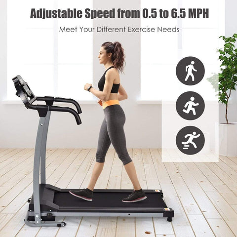 Image of Costway Treadmill Costway Compact Electric Folding Running and Fitness Treadmill with LED Display 74918265