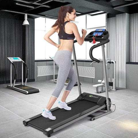 Image of Costway Treadmill Costway Electric Foldable Treadmill with LCD Display and Heart Rate Sensor 38160249