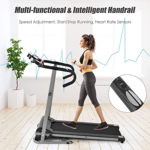 Image of Costway Treadmill Costway Electric Foldable Treadmill with LCD Display and Heart Rate Sensor 38160249