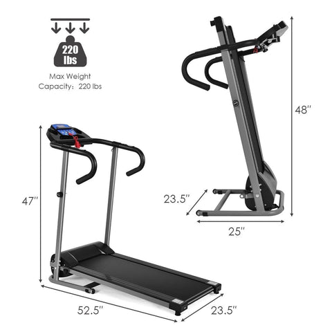 Image of Costway Treadmill Costway Electric Foldable Treadmill with LCD Display and Heart Rate Sensor 38160249