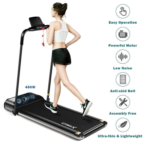 Image of Costway Treadmill Costway Ultra-thin Electric Folding Motorized Treadmill with LCD Monitor Low Noise 93576042