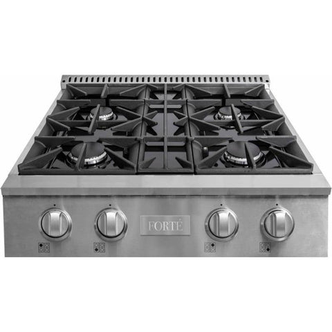 Image of Forte Rangetop 30" Inch Forte Natural Gas Stainless Steel Rangetop FGRT