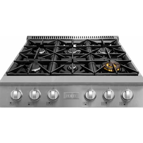 Image of Forte Rangetop 36" Inch Forte Natural Gas Stainless Steel Rangetop FGRT