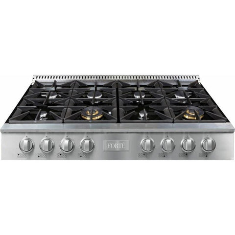 Image of Forte Rangetop 48" Inch Forte Natural Gas Stainless Steel Rangetop FGRT