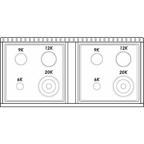 Image of Forte Rangetop Forte Natural Gas Stainless Steel Rangetop FGRT