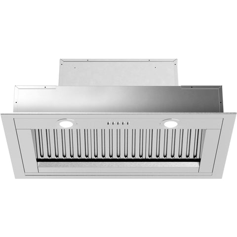 Image of Forte Under Cabinet Hood Forte Liberta Insert Hood with 560 CFM  Baffle Filters LED Lighting in Stainless Steel LIBERTA