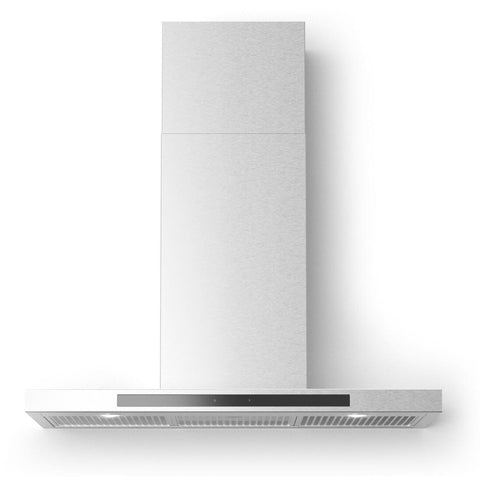 Image of Forte Wall Mount Hood Forte Alberto Wall Mount Chimney Style Hood with 560 CFM LED Lighting Delay Shut Off Grease Filter Indicator Light in Stainless Steel ALBERTO