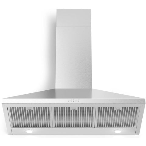 Image of Forte Wall Mount Hood Forte Bravo Wall Mount Chimney Style Range Hood with 560 CFM LED Lighting in Stainless Steel BRAVO