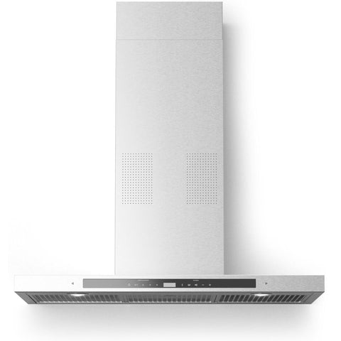 Image of Forte Wall Mount Hood Forte Collegare Wall Mount Range Hood with 560 CFM i-Hood Music Player via Bluetooth Digital Integrated Radio Mesh Filters in Stainless Steel COLLEGARE