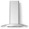 Forte Wall Mount Hood Forte Cortivo Wall Mount Glass Canopy Range Hood with 560 CFM LED Lighting Mesh Filters in Stainless Steel CORTIVO