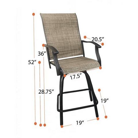 Image of KoKoMo Grills Barstools KoKoMo Two Outdoor Kitchen Barstools KO-2BS