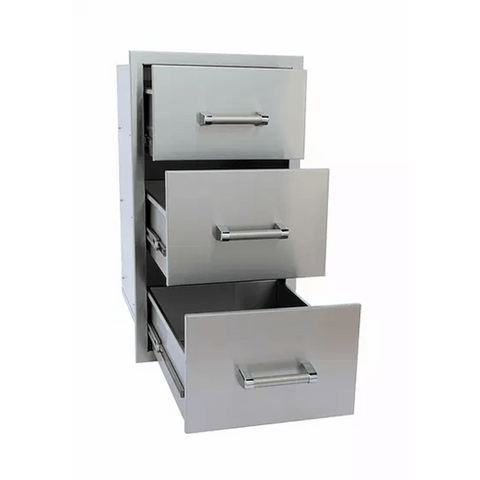 Image of KoKoMo Grills Drawer KoKoMo Built-In Stainless Steel Drawer with Easy Glides and Bar Handles KO-SD6