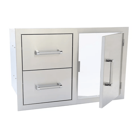 Image of KoKoMo Grills Drawer KoKoMo Two Drawer/One Door Combo With Dual Walls KO-ALPDC