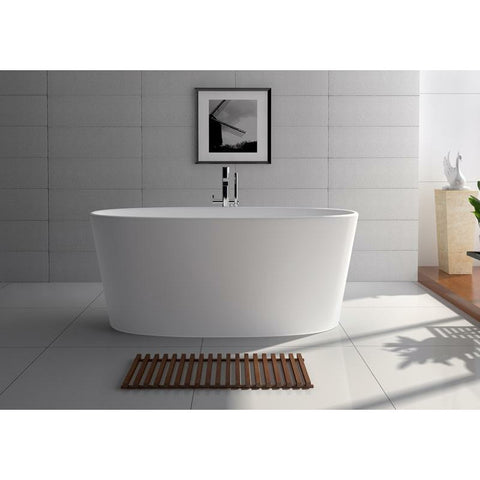 Image of Legion Furniture Bathtubs Legion Furniture 62.2" White Matt Solid Surface Tub - No Faucet WJ8602-W