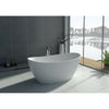 Legion Furniture Bathtubs Legion Furniture 64.2" White Matt Solid Surface Tub / Bathtub - No Faucet WJ8611-W