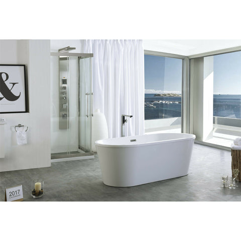 Image of Legion Furniture Bathtubs Legion Furniture 67.3" / 59 White Acrylic Tub - No Faucet WE6815-L / WE6815-S