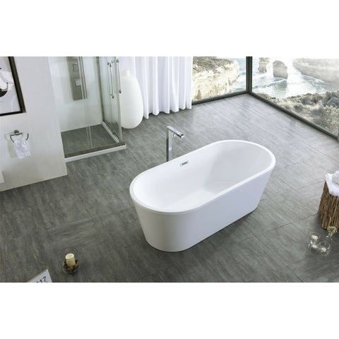 Image of Legion Furniture Bathtubs Legion Furniture 67.3" / 59 White Acrylic Tub - No Faucet WE6815-L / WE6815-S