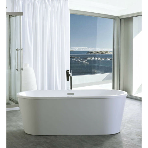 Image of Legion Furniture Bathtubs Legion Furniture 67.3" / 59 White Acrylic Tub - No Faucet WE6815-L / WE6815-S