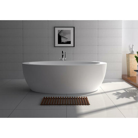 Image of Legion Furniture Bathtubs Legion Furniture 74.8" White Matt Solid Surface Tub - No Faucet WJ8615-W