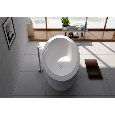 Image of Legion Furniture Bathtubs Legion Furniture 74.8" White Matt Solid Surface Tub - No Faucet WJ8615-W