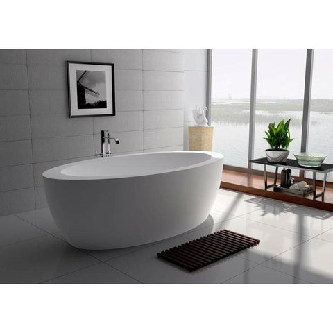 Image of Legion Furniture Bathtubs Legion Furniture 74.8" White Matt Solid Surface Tub - No Faucet WJ8615-W