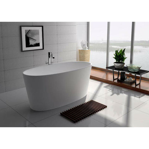 Image of Legion Furniture Legion Furniture 62.2" White Matt Solid Surface Tub - No Faucet WJ8602-W