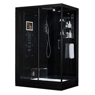 Image of Maya Bath Steam Shower Maya Bath Anzio Steam Shower, Black, Left 211