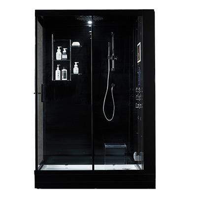 Image of Maya Bath Steam Shower Maya Bath Anzio Steam Shower, Black, Right, 209