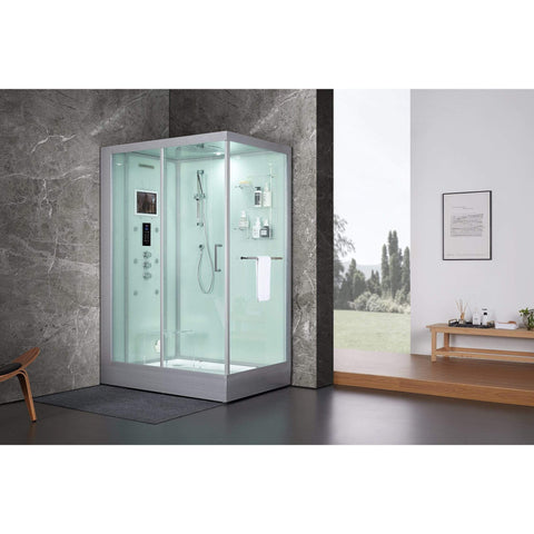 Image of Maya Bath Steam Shower Maya Bath Anzio Steam Shower, White, Left 210