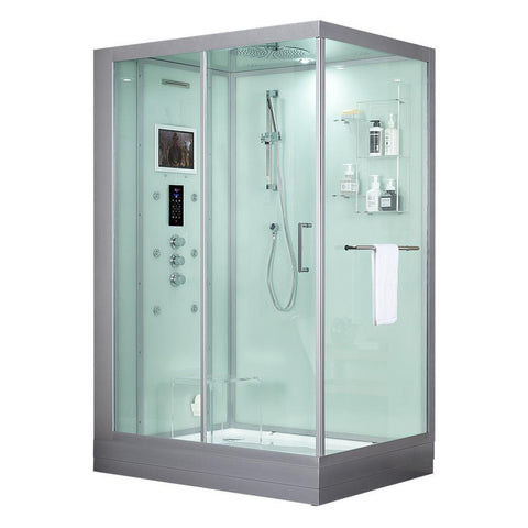 Image of Maya Bath Steam Shower Maya Bath Anzio Steam Shower, White, Left 210