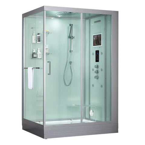 Image of Maya Bath Steam Shower Maya Bath Anzio Steam Shower, White, Right, 208