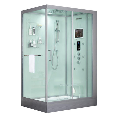 Image of Maya Bath Steam Shower Maya Bath Anzio Steam Shower, White, Right, 208