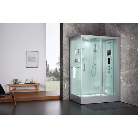 Image of Maya Bath Steam Shower Maya Bath Anzio Steam Shower, White, Right, 208