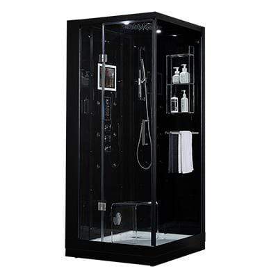 Image of Maya Bath Steam Shower Maya Bath Arezzo Steam Shower, Black, Left 203