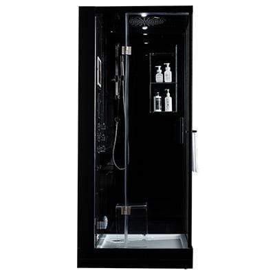 Image of Maya Bath Steam Shower Maya Bath Arezzo Steam Shower, Black, Left 203