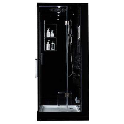 Image of Maya Bath Steam Shower Maya Bath Arezzo Steam Shower, Black, Right 201