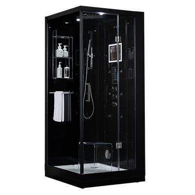 Image of Maya Bath Steam Shower Maya Bath Arezzo Steam Shower, Black, Right 201