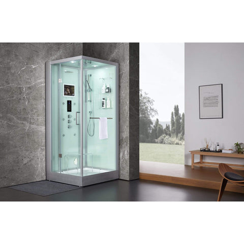 Image of Maya Bath Steam Shower Maya Bath Arezzo Steam Shower, White, Left 202