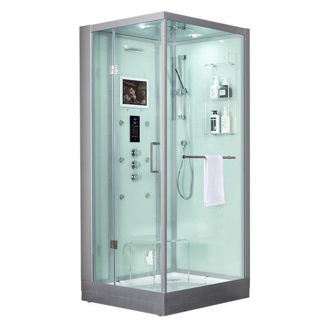 Image of Maya Bath Steam Shower Maya Bath Arezzo Steam Shower, White, Left 202