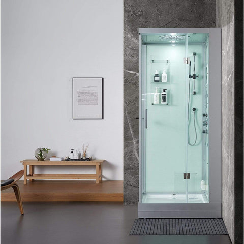 Image of Maya Bath Steam Shower Maya Bath Arezzo Steam Shower, White, Right 200