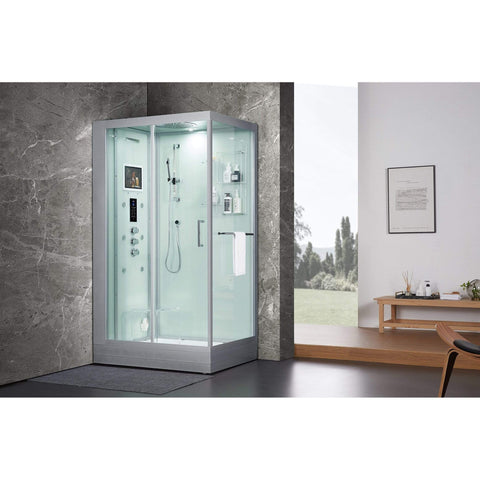 Image of Maya Bath Steam Shower Maya Bath Lucca Steam Shower, White, Left 206