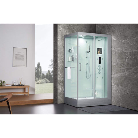 Image of Maya Bath Steam Shower Maya Bath Lucca Steam Shower, White, Right 204