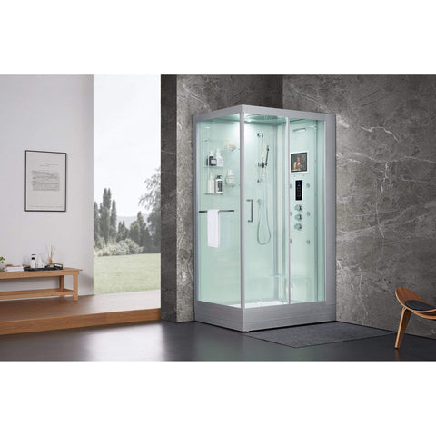 Image of Maya Bath Steam Shower Maya Bath Lucca Steam Shower, White, Right 204