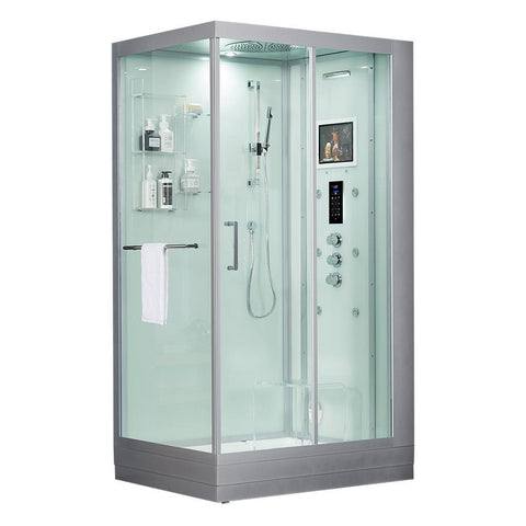 Image of Maya Bath Steam Shower Maya Bath Lucca Steam Shower, White, Right 204