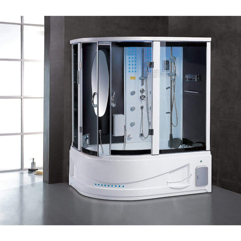 Image of Maya Bath Steam Shower Maya Bath Siena Steam Shower, White, Right 117