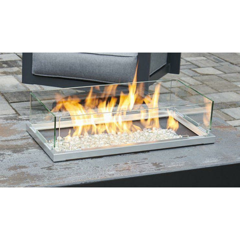 Image of Outdoor GreatRoom Burner Cover The Outdoor GreatRoom Linear Folding Glass Wind Guard FWG-1224